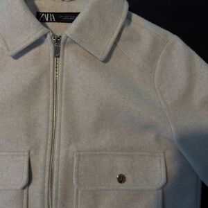 Zara Cropped Peacoat (Size M)